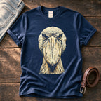 Washed Out Shoebill 4 — Navy Comfort Colors tee