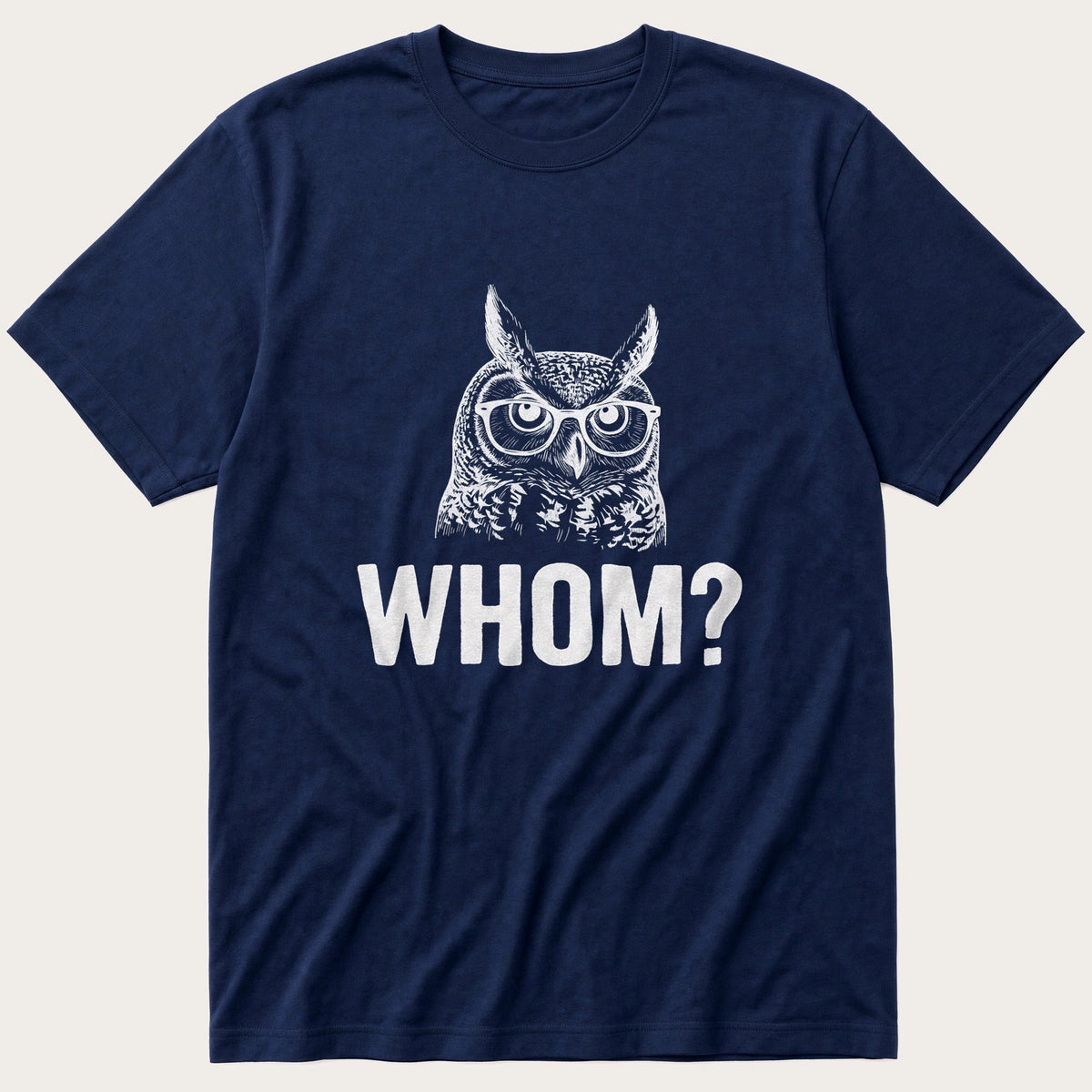Whom Owl — Navy T-Shirt