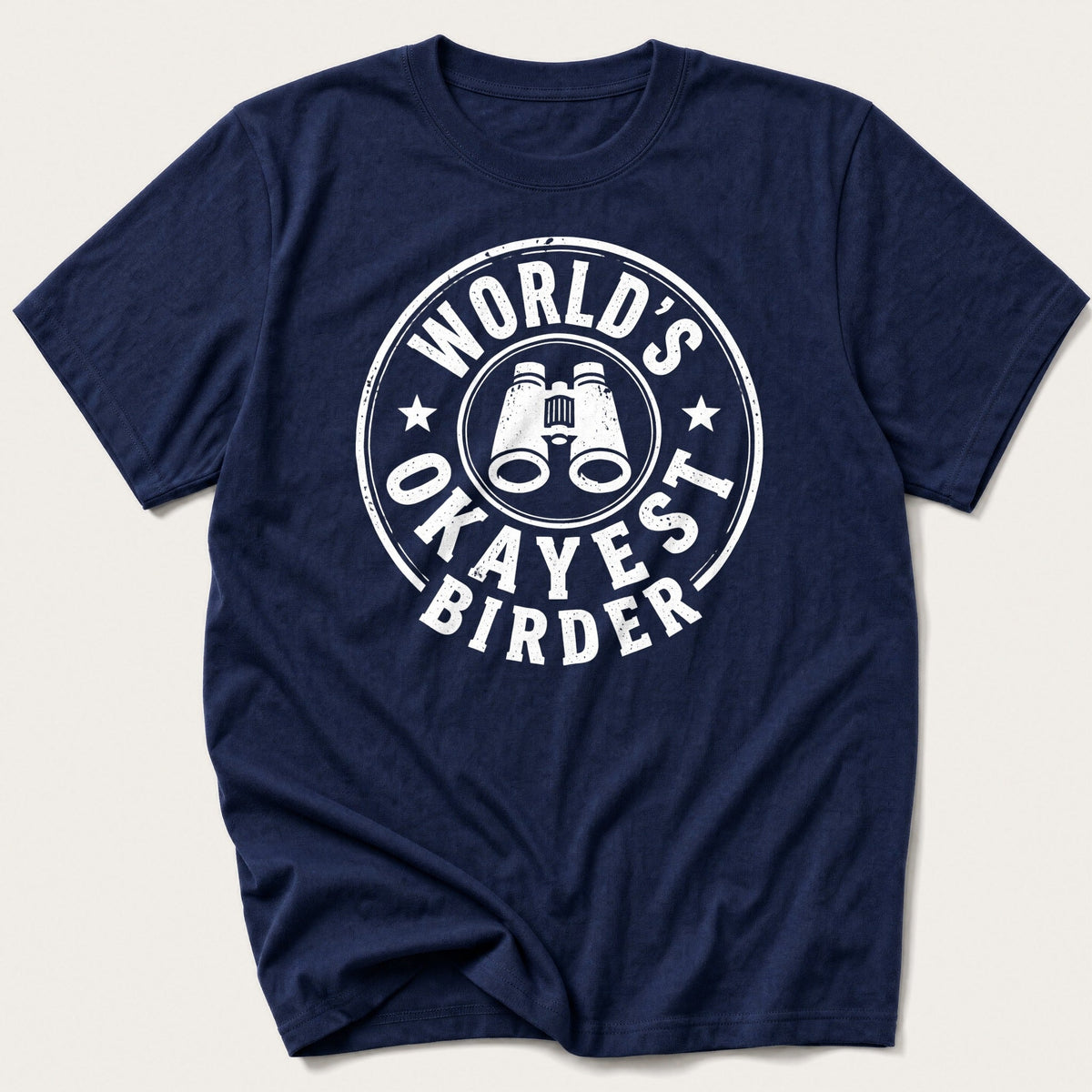 World's Okayest Birder — Navy T-Shirt