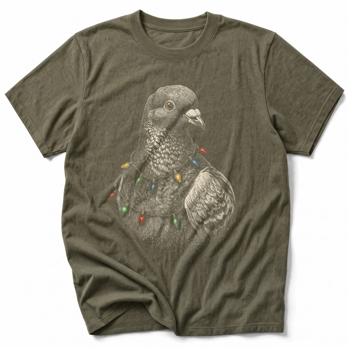 Etched Pigeon With Lights T-Shirt