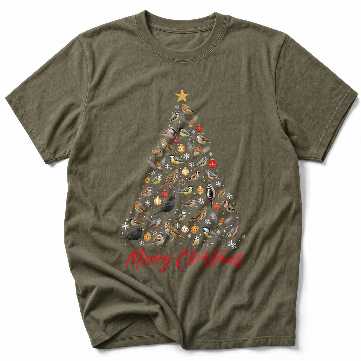 Tall Bird Christmas Tree T-Shirt