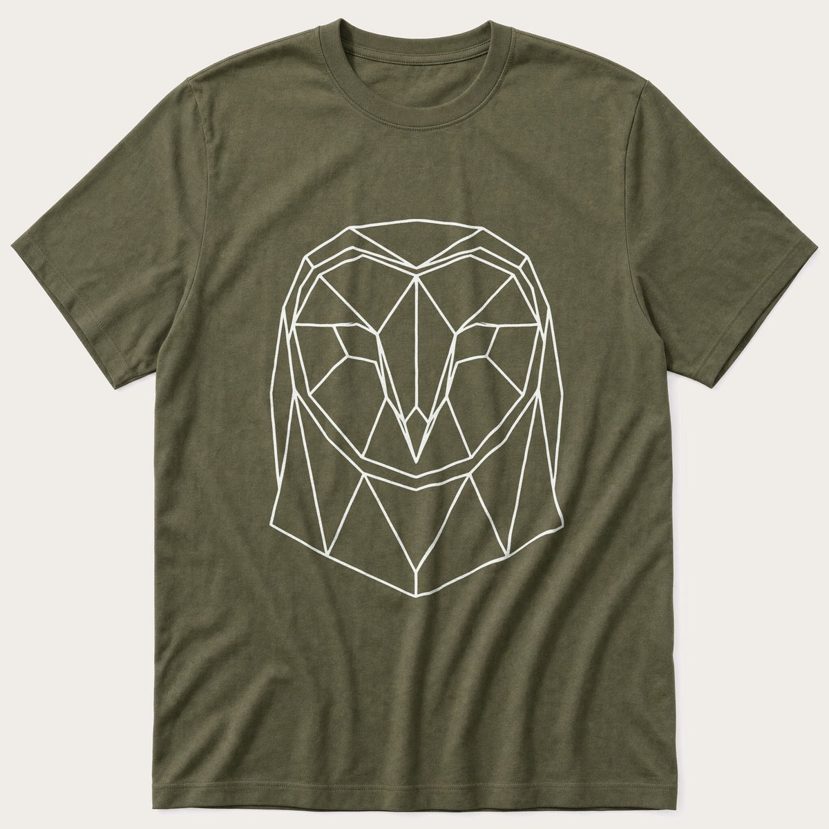 Barnowl Head — Olive T-Shirt