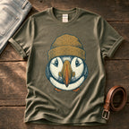 Beanie Puffin 6 — Olive Comfort Colors tee