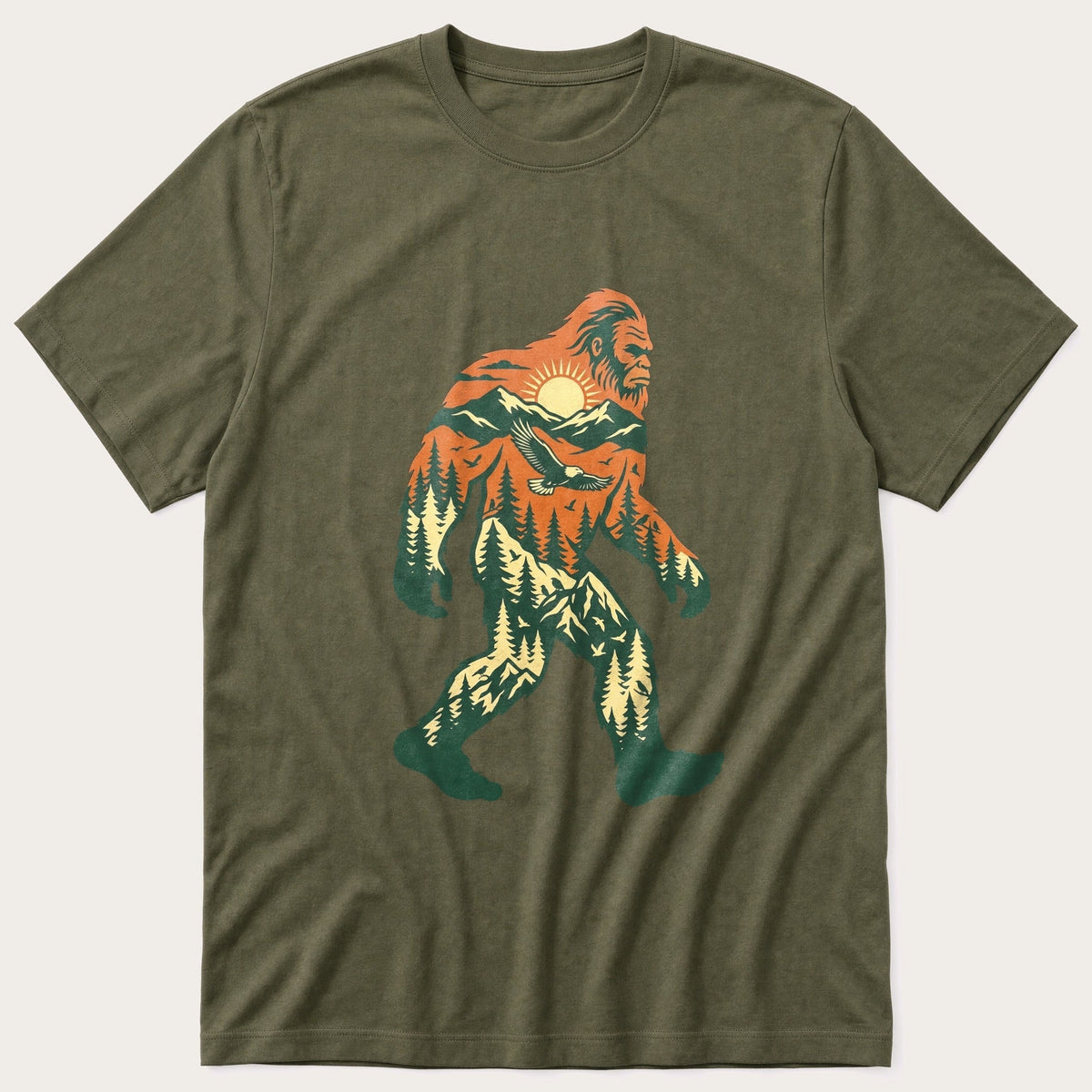 Bigfoot 66 — Olive T-Shirt