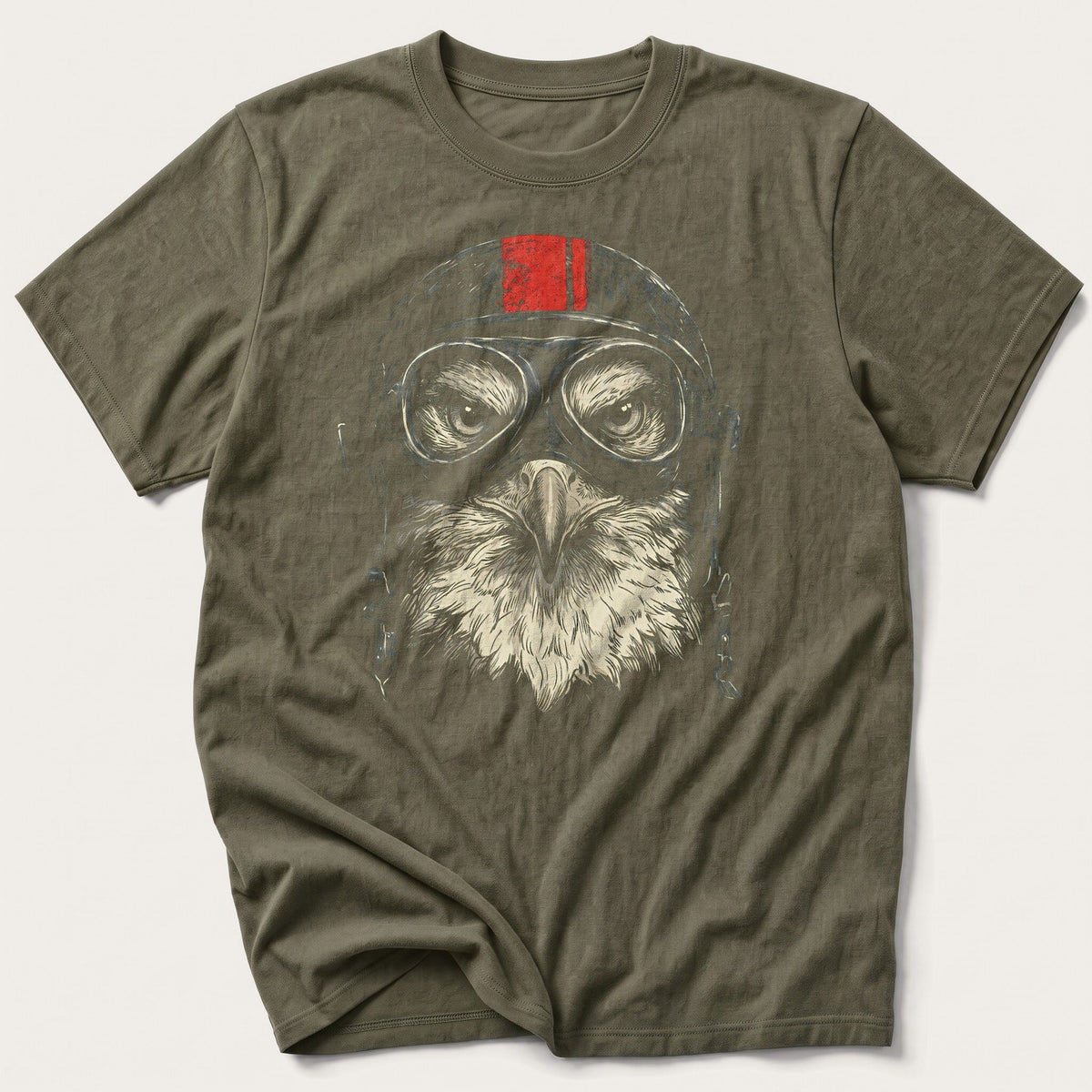 Biker Eagle 3 — Olive T-Shirt