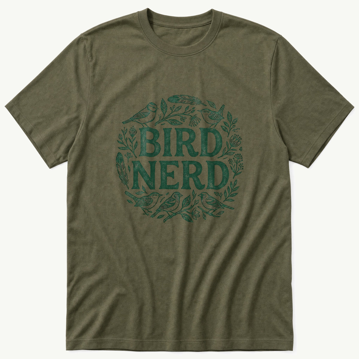 bird nerd 4 — Olive T-Shirt