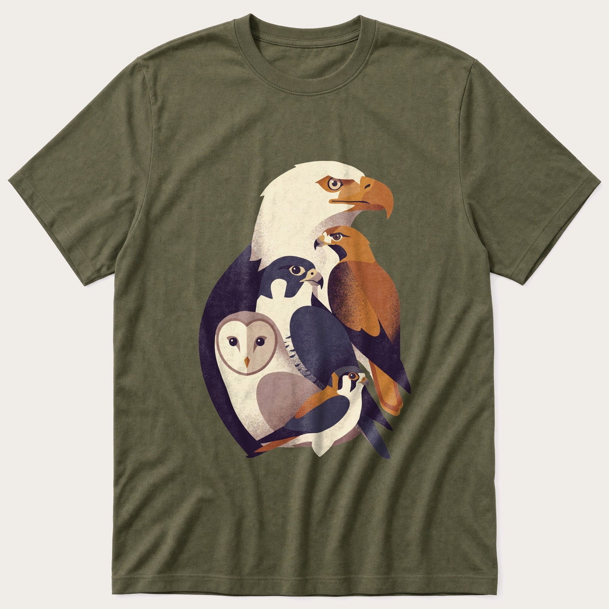 Birds Of Pray Breeds 44 — Olive T-Shirt