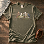 Birds Of Prey On Branch 1 — Olive Comfort Colors tee