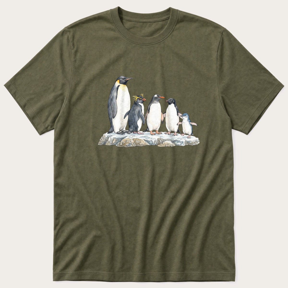 Breeds Of Penguins 3 — Olive T-Shirt
