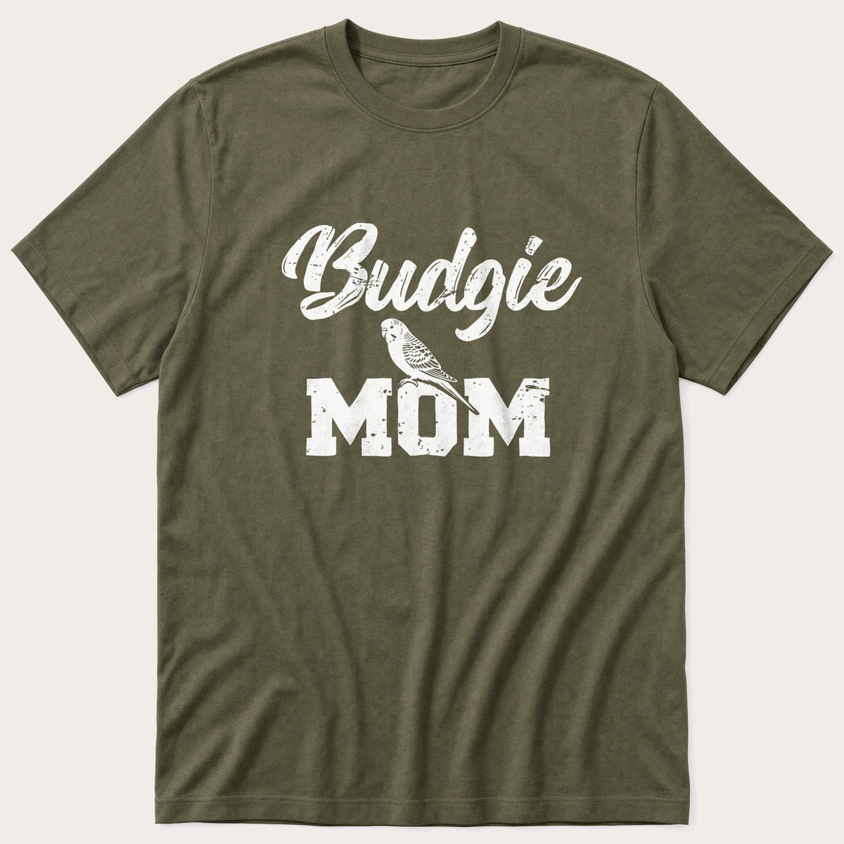 Budgie Mom — Olive T-Shirt