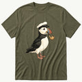 Cap Puffin 1 — Olive T-Shirt