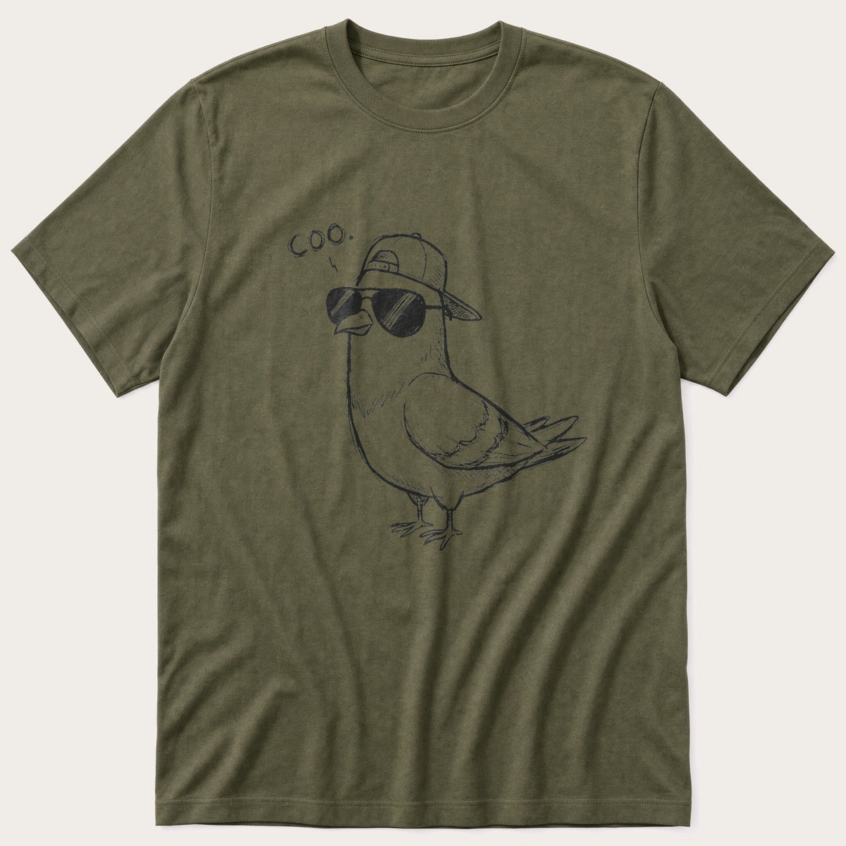 Coo Pigeon 5 — Olive T-Shirt