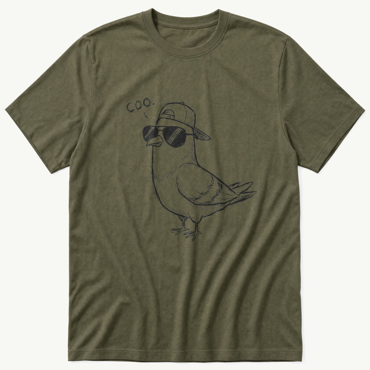 Coo Pigeon 5 — Olive T-Shirt