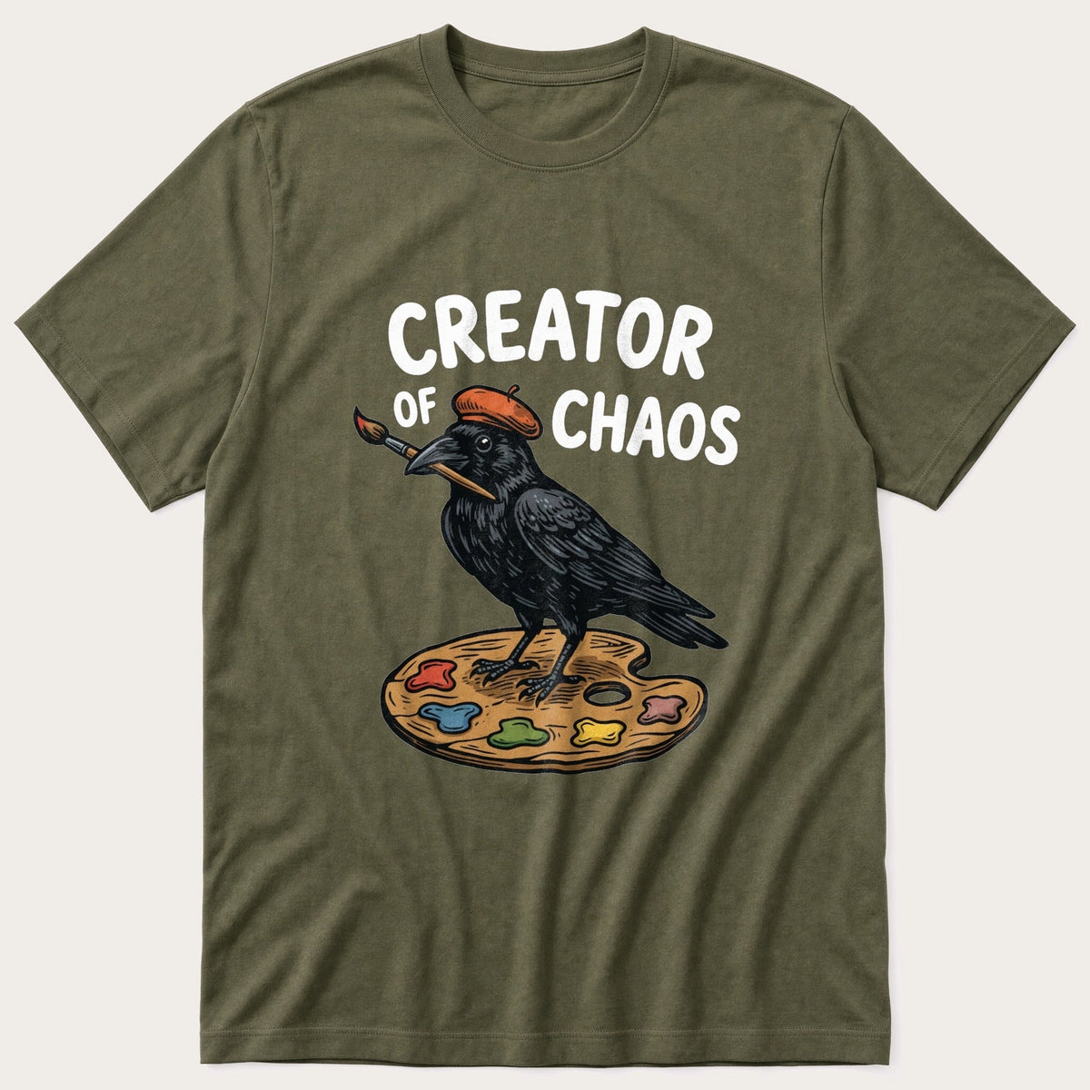 Creator Of Chaos — Olive T-Shirt