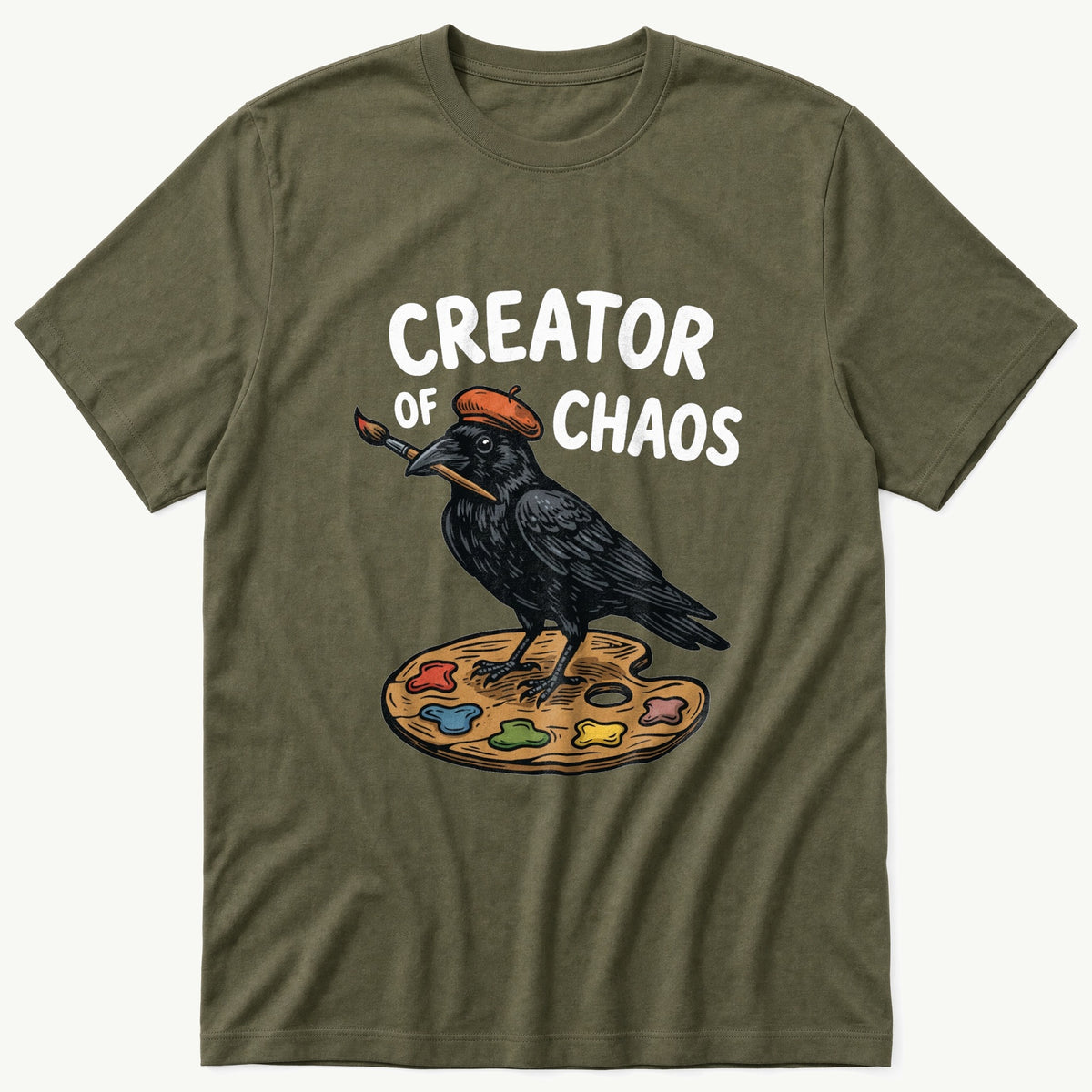Creator Of Chaos — Olive T-Shirt