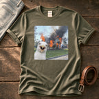Disaster Seagull 4 — Olive Comfort Colors tee