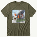 Disaster Seagull 4 — Olive T-Shirt
