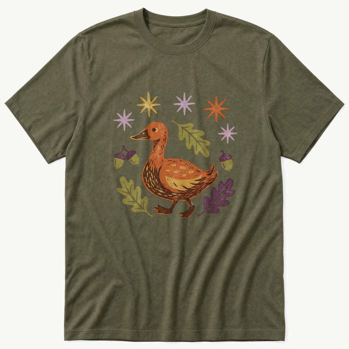 Duck Cutout 1 — Olive T-Shirt