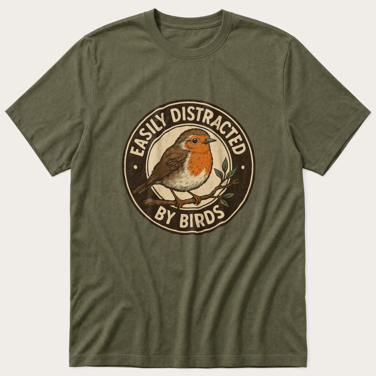 Easily Distracted 46 — Olive T-Shirt