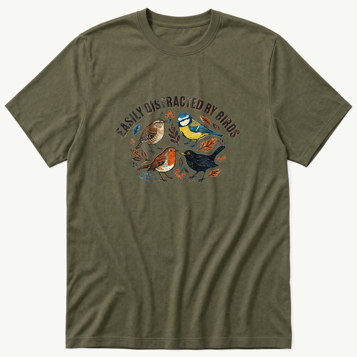 Easily Distracted 77 — Olive T-Shirt