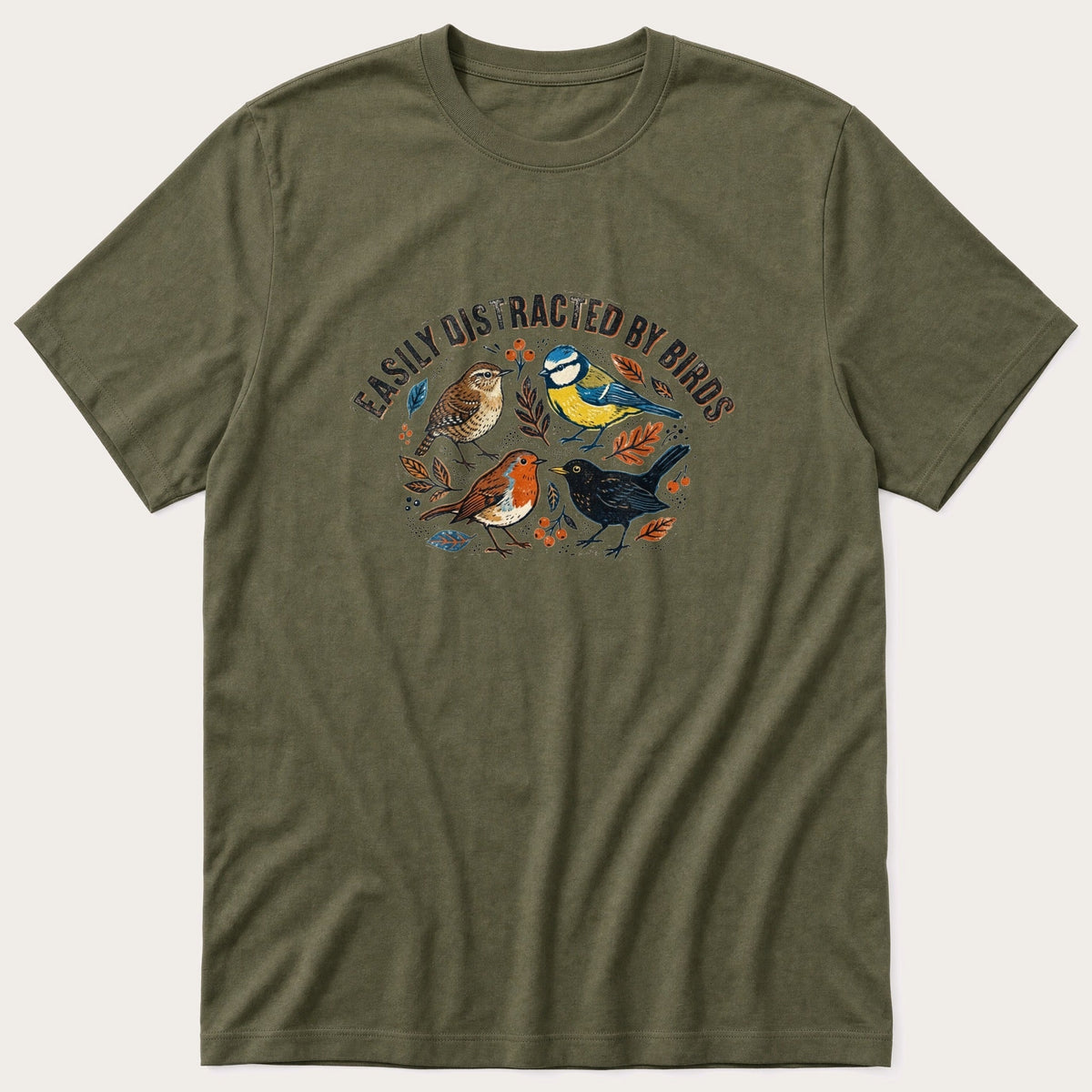 Easily Distracted 77 — Olive T-Shirt