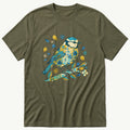 Flower Blue Tit 6 — Olive T-Shirt