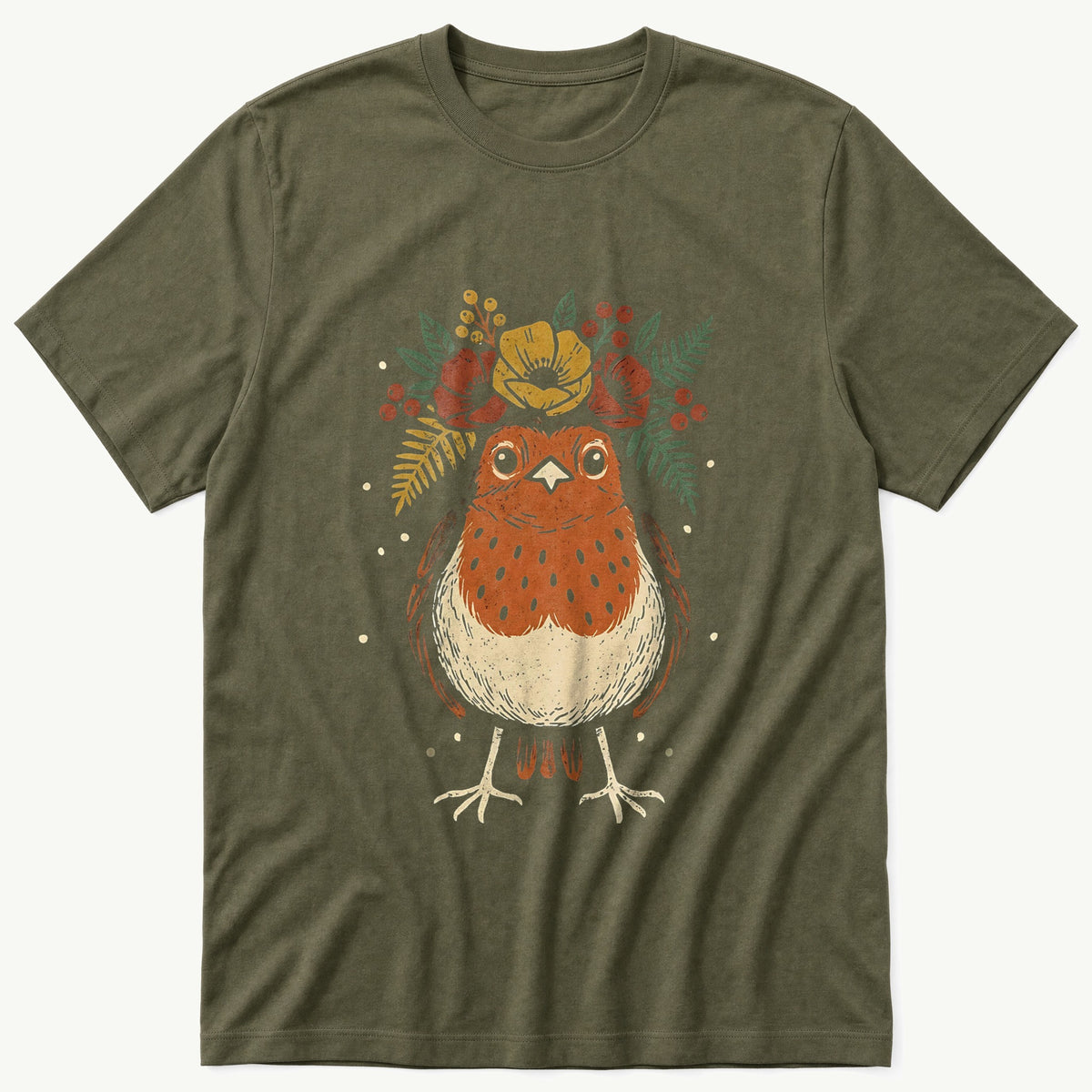 Flower Crown — Olive T-Shirt
