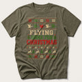 Flying Home For Christmas Jumper — Olive T-Shirt