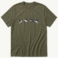 Flying Puffins 2 — Olive T-Shirt