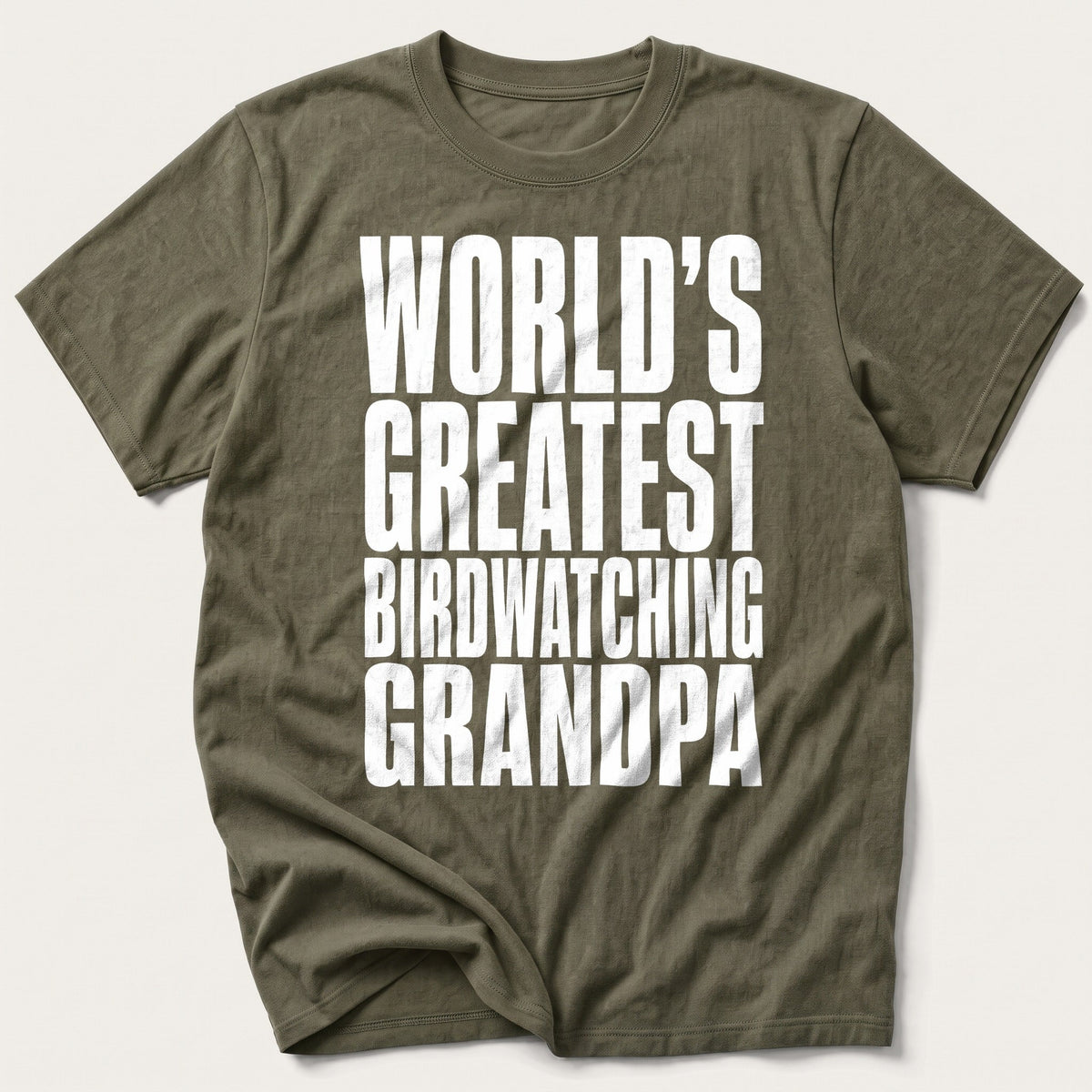 Greatest Birdwatching Grandpa — Olive T-Shirt