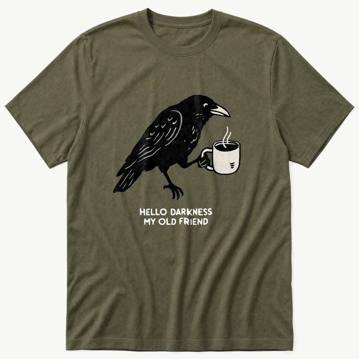Hello Darkness 77 — Olive T-Shirt