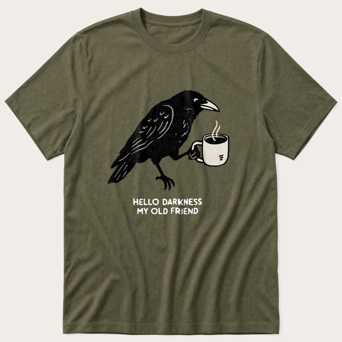 Hello Darkness 77 — Olive T-Shirt