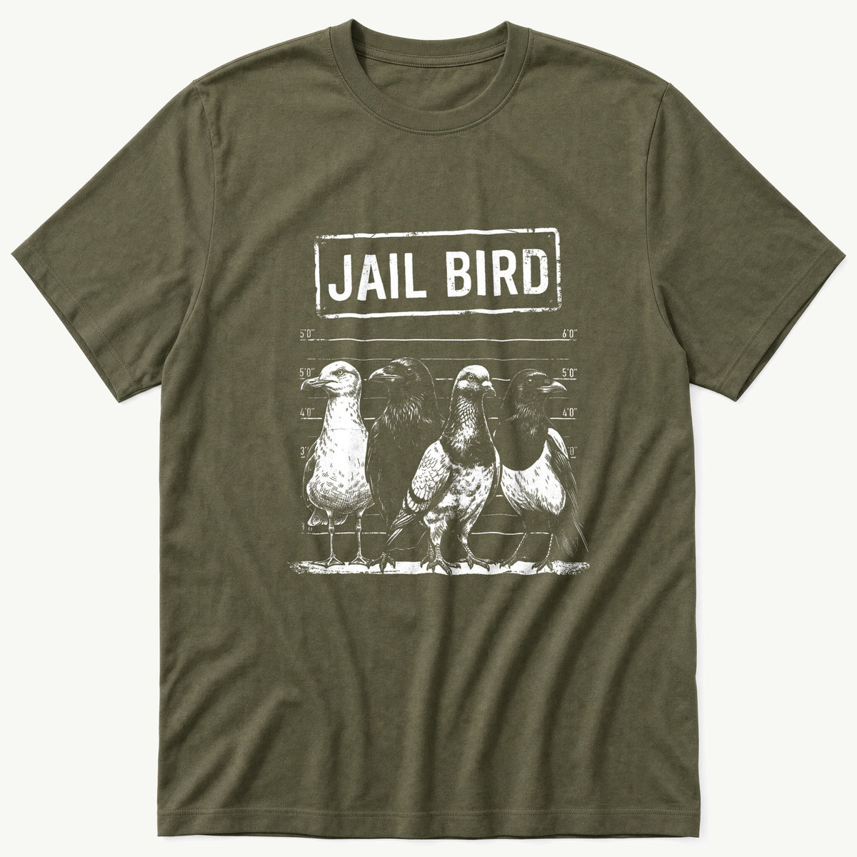 Jail Bird 3 — Olive T-Shirt