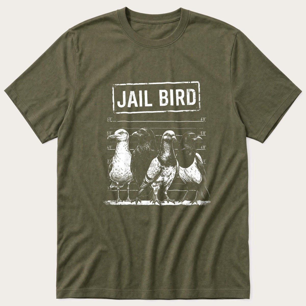 Jail Bird 3 — Olive T-Shirt