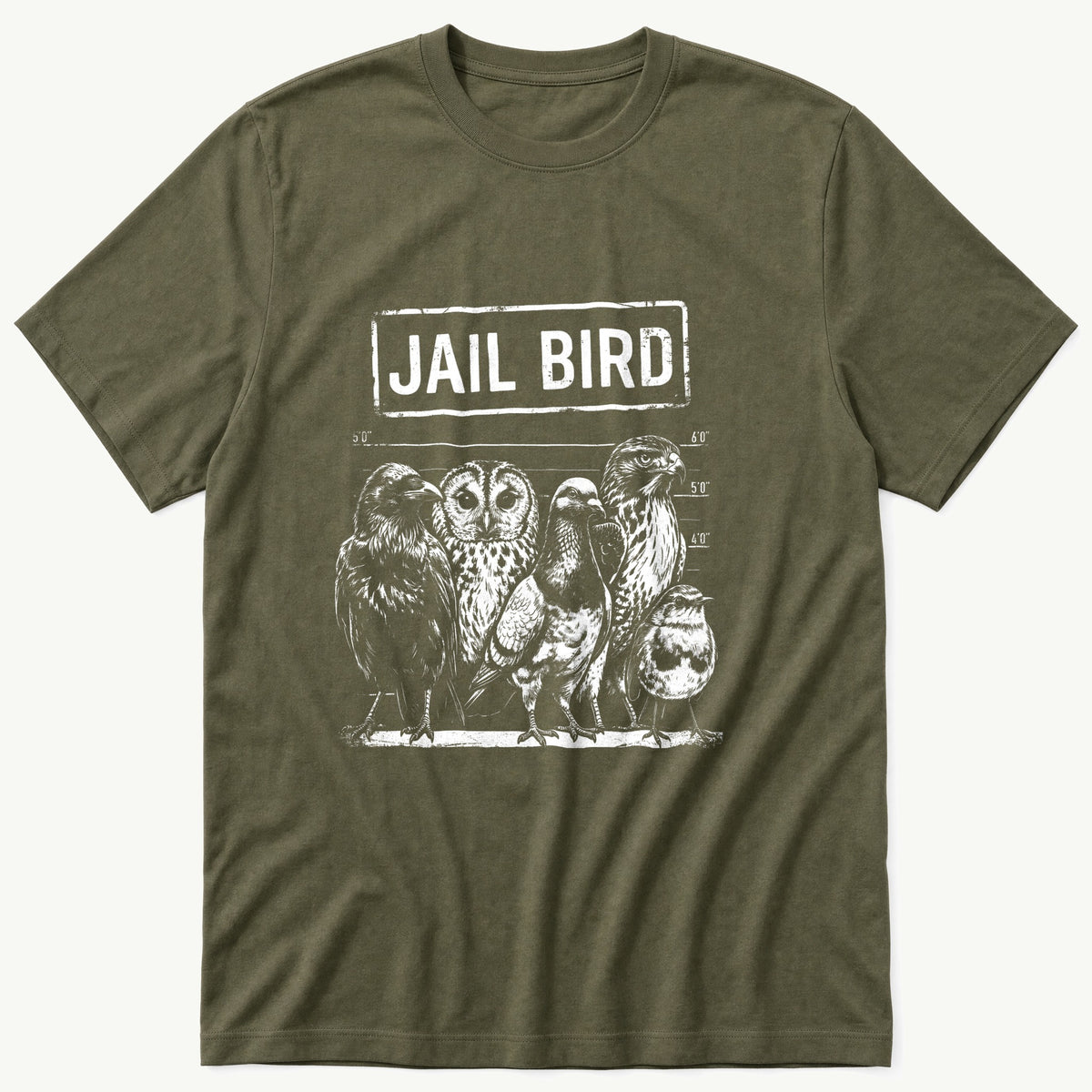 Jail Bird 5 — Olive T-Shirt