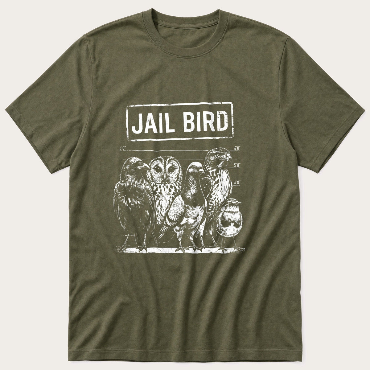 Jail Bird 5 — Olive T-Shirt