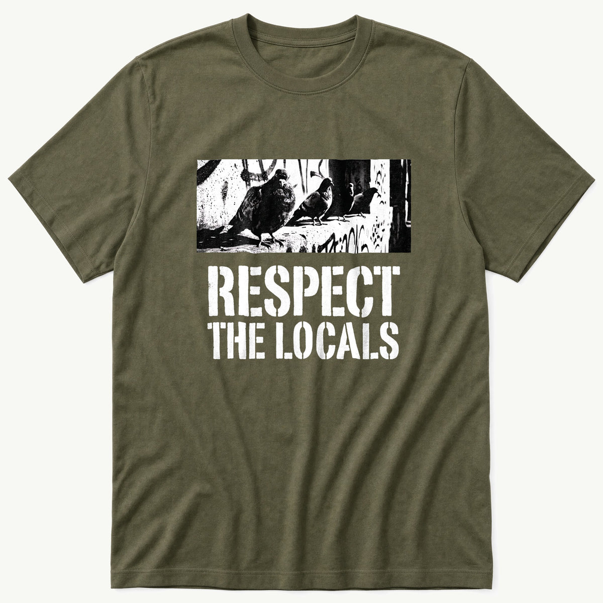 Local Pigeons 1 — Olive T-Shirt