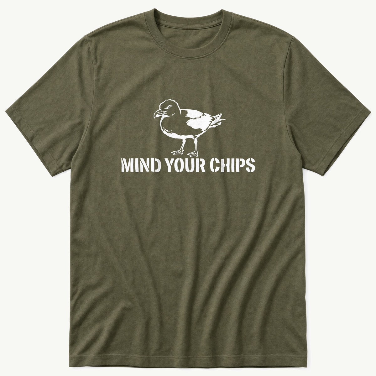 Mind Your Chips — Olive T-Shirt