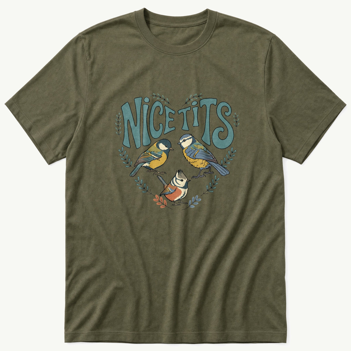 Nice Tits — Olive T-Shirt