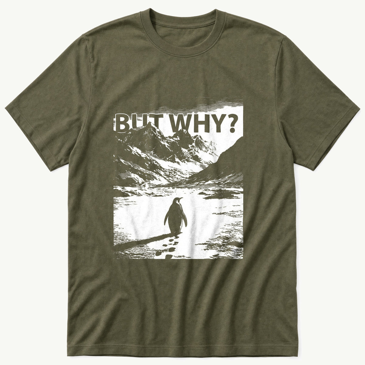 Nihilist Penguin 2 — Olive T-Shirt