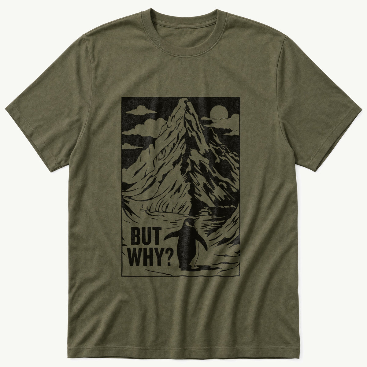 Nihilist Penguin 4 — Olive T-Shirt
