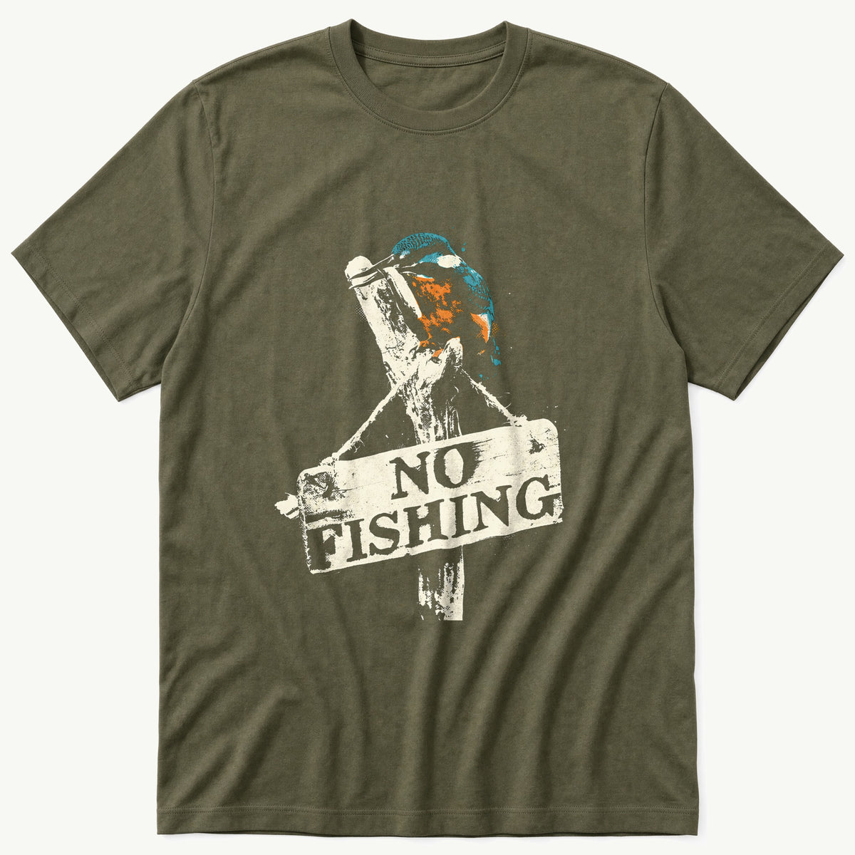 No Fishing 3 — Olive T-Shirt