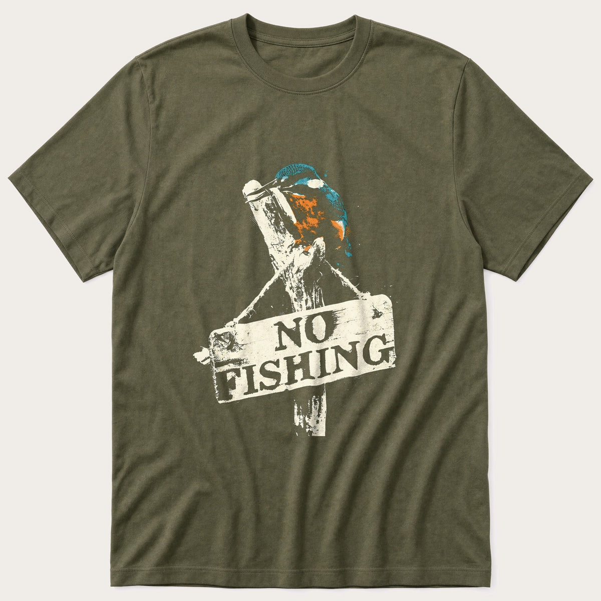 No Fishing 3 — Olive T-Shirt