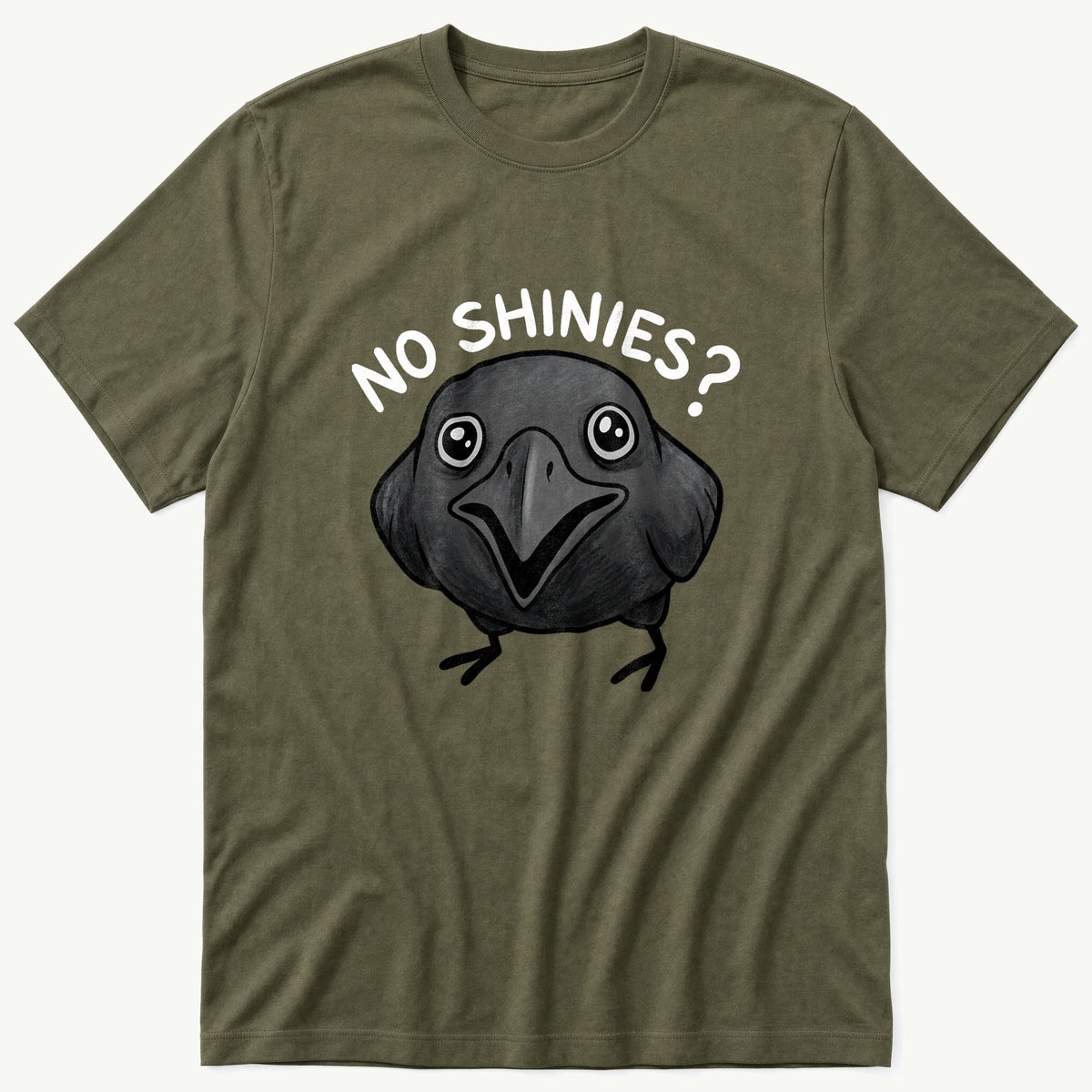 No Shinies Crow vw — Olive T-Shirt