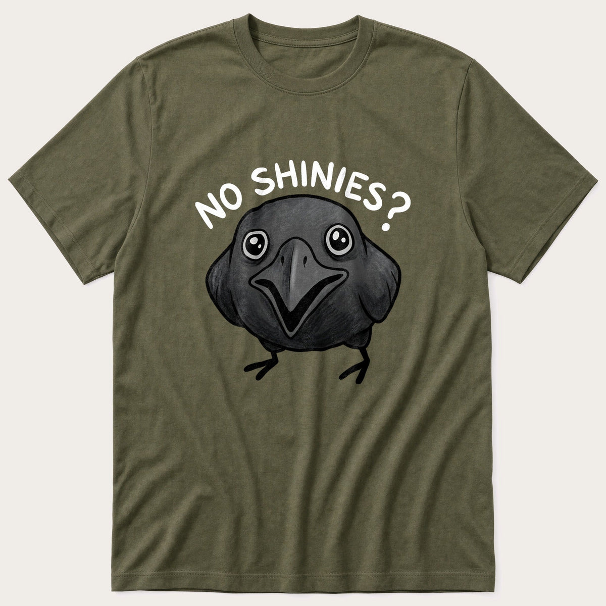 No Shinies Crow vw — Olive T-Shirt
