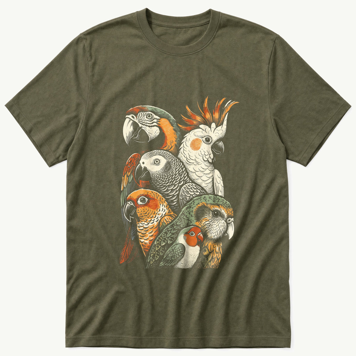Parrot Breeds 3 — Olive T-Shirt