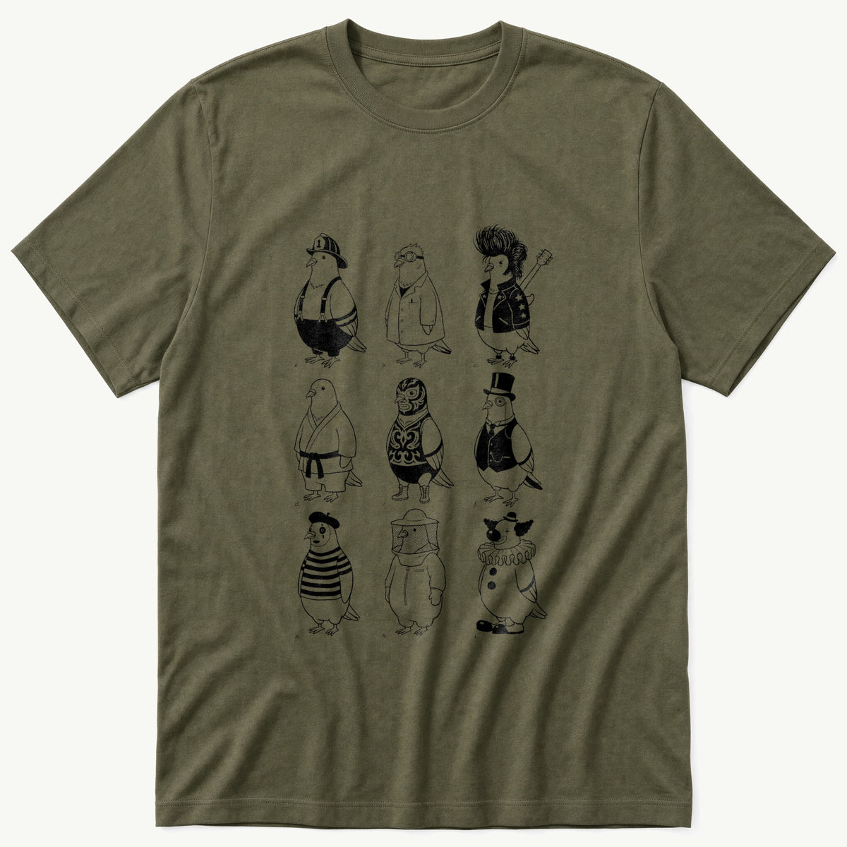 Pigeon Outfits 3 — Olive T-Shirt