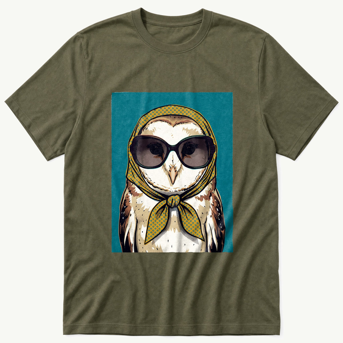 Pop Art Bird 12 — Olive T-Shirt