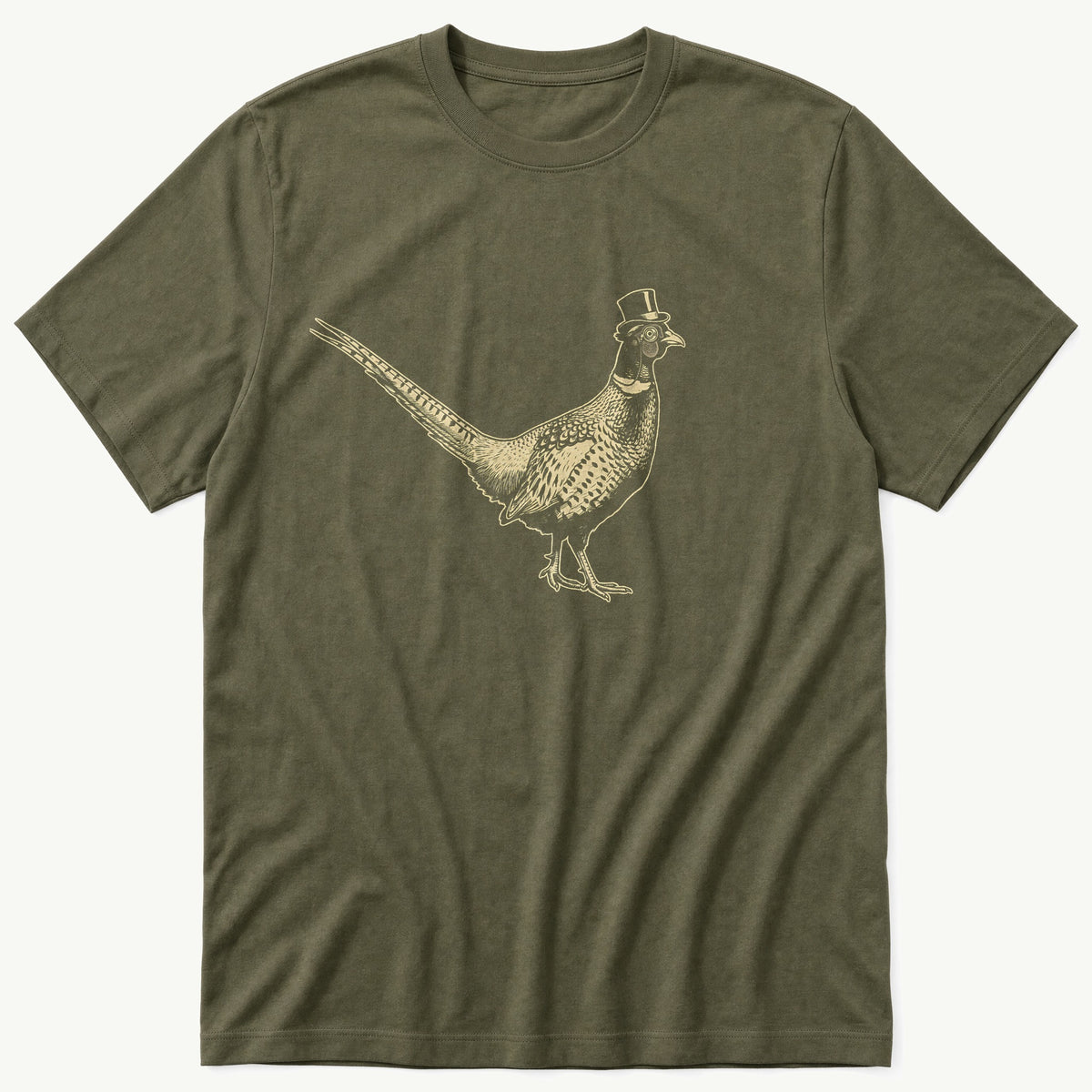 Posh Pheasant 3 — Olive T-Shirt