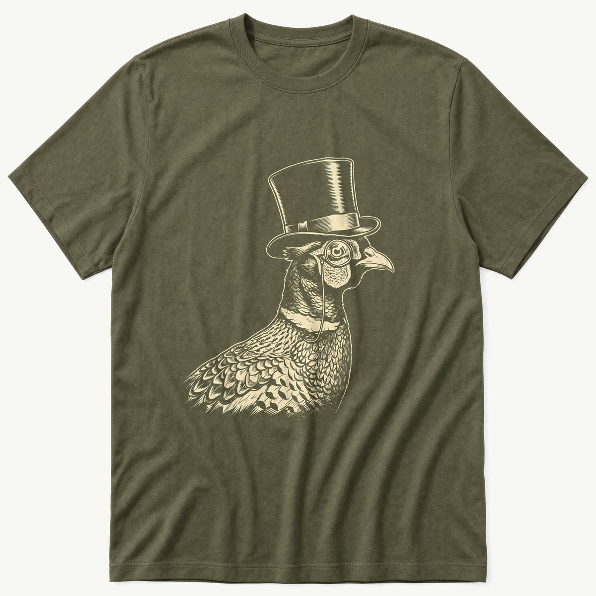 Posh Pheasant 4 — Olive T-Shirt